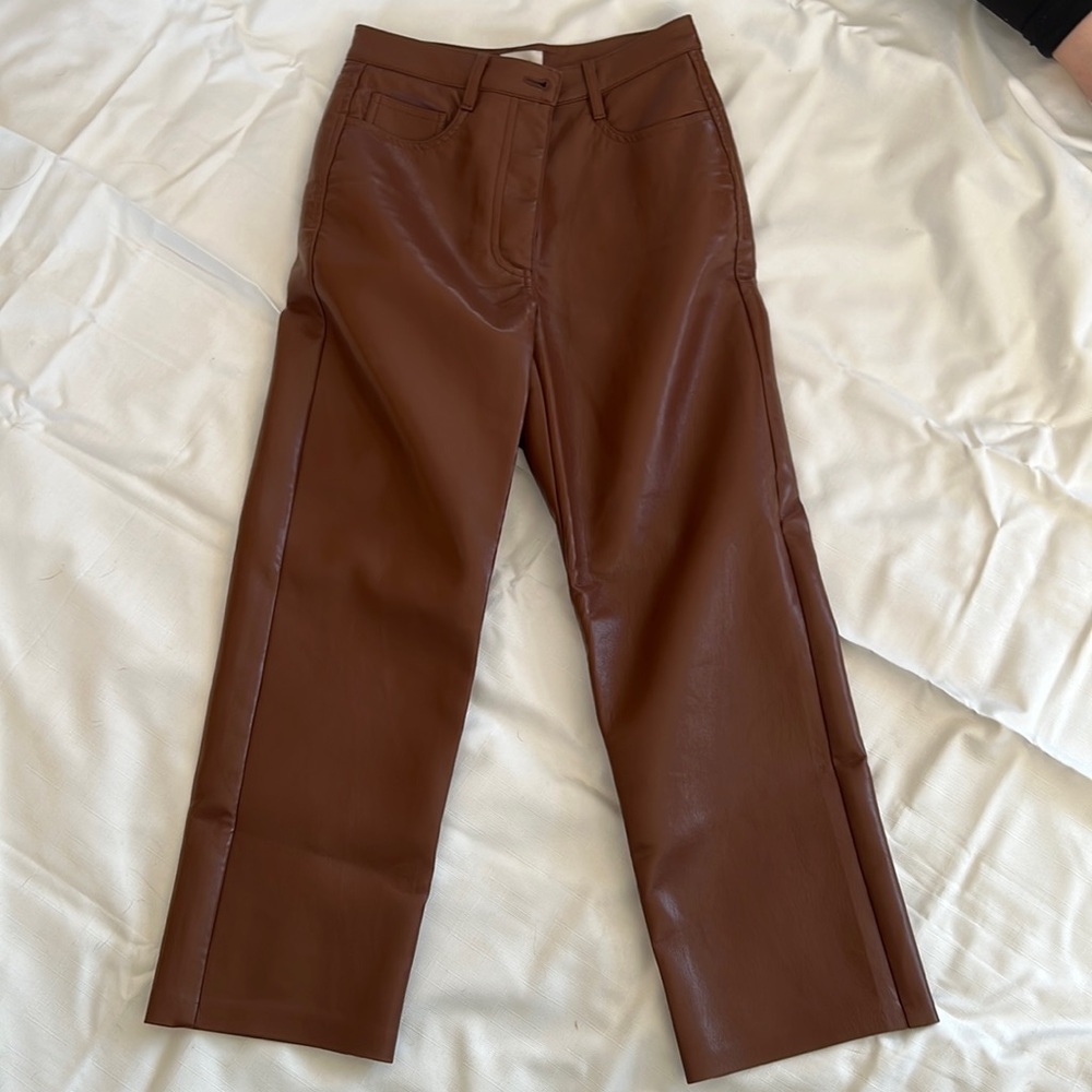 Wilfred size 2 pleather shirt pants